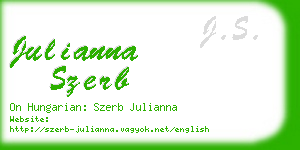 julianna szerb business card